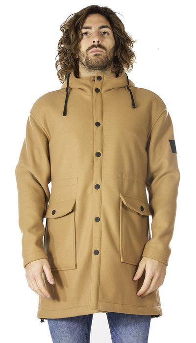 Havana & Co Cappotto lungo cammello in lana modello over. Capispalla Uomo - Boutique Luisa Trendy