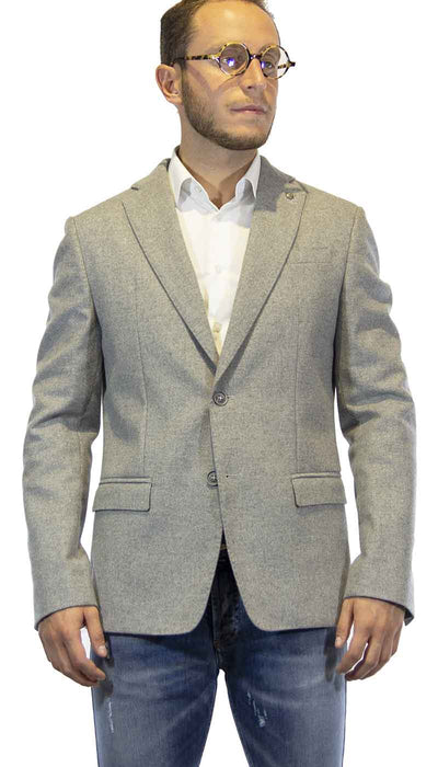 Havana & co Giacca uomo grigia in lana Abiti e giacche - Boutique Luisa Trendy
