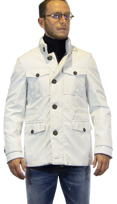 Havana & co Giaccone uomo corto bianco in tessuto Capispalla Uomo - Boutique Luisa Trendy