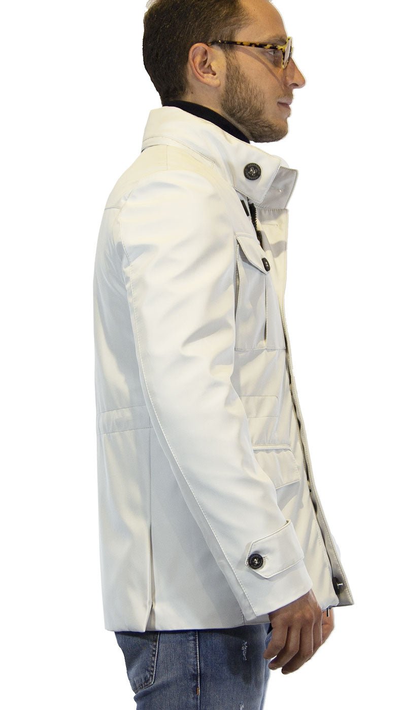 Havana & co Giaccone uomo corto bianco in tessuto Capispalla Uomo - Boutique Luisa Trendy