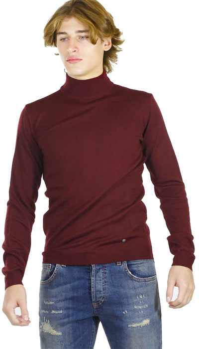 Havana & co Maglia dolcevita uomo bordeaux in lana collo a vulcano Maglie e cardigan uomo - Boutique Luisa Trendy