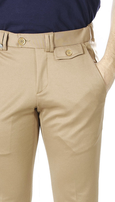 Havana & Co Pantalone cammello in tessuto con elastico in vita. Pantaloni Uomo - Boutique Luisa Trendy