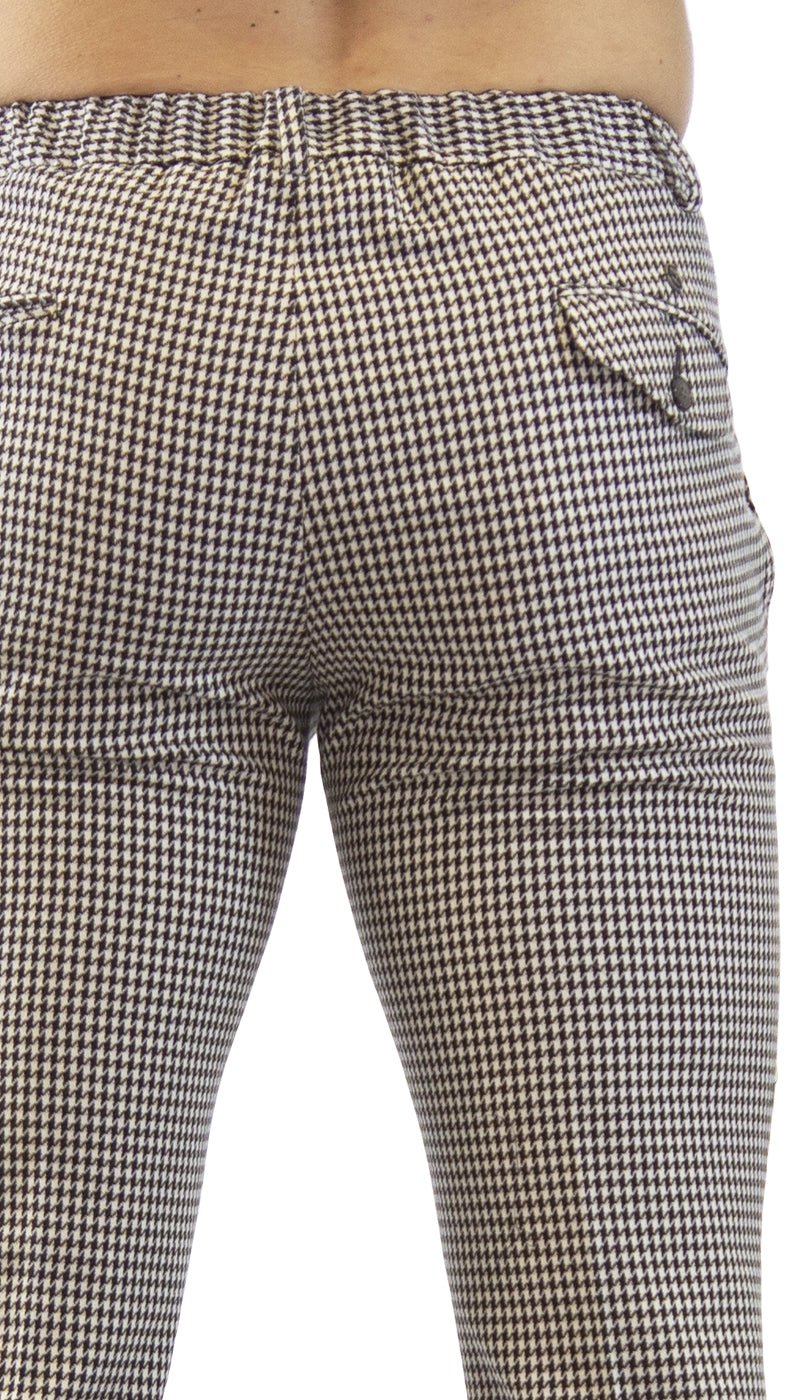 Havana & Co Pantalone in jersey di cotone a pied de poule. H7760_G5225Q Pantaloni Uomo - Boutique Luisa Trendy