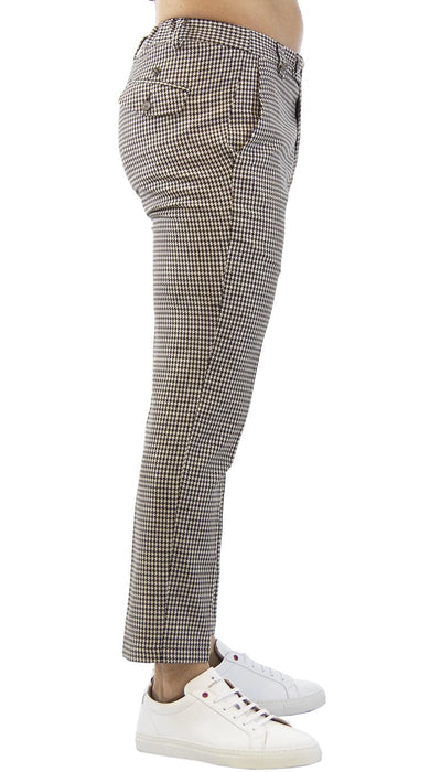 Havana & Co Pantalone in jersey di cotone a pied de poule. H7760_G5225Q Pantaloni Uomo - Boutique Luisa Trendy