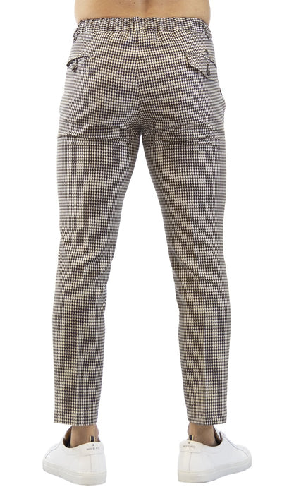 Havana & Co Pantalone in jersey di cotone a pied de poule. H7760_G5225Q Pantaloni Uomo - Boutique Luisa Trendy