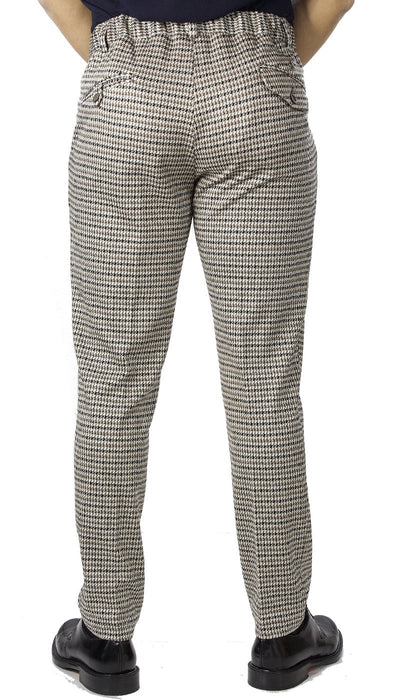 Havana & Co Pantalone pied de poule con elastico in vita. Pantaloni Uomo - Boutique Luisa Trendy