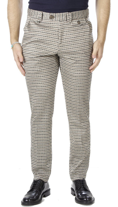 Havana & Co Pantalone pied de poule con elastico in vita. Pantaloni Uomo - Boutique Luisa Trendy