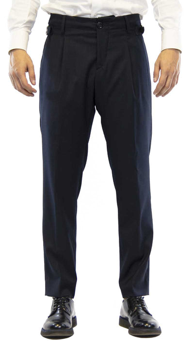 Havana & co Pantalone uomo blu in tessuto con pinces Pantaloni Uomo - Boutique Luisa Trendy