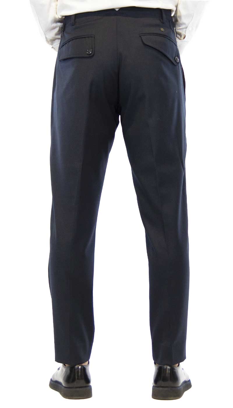Havana & co Pantalone uomo blu in tessuto con pinces Pantaloni Uomo - Boutique Luisa Trendy