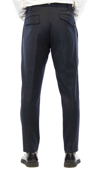 Havana & co Pantalone uomo blu in tessuto con pinces Pantaloni Uomo - Boutique Luisa Trendy