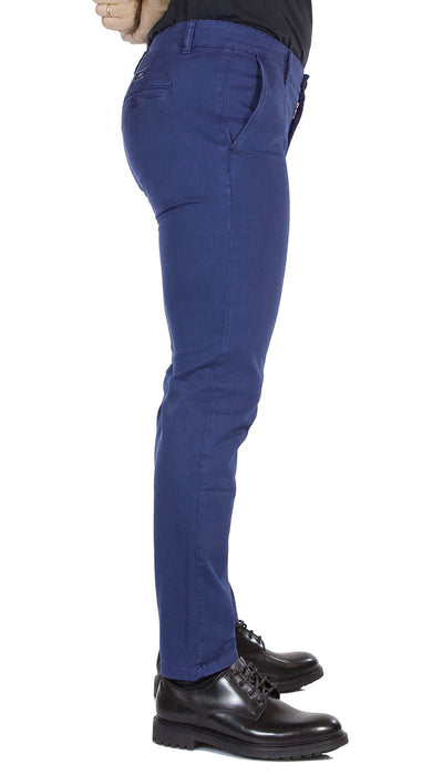 Havana & co Pantalone uomo tasche america in cotone blu carta da zucchero Pantaloni Uomo - Boutique Luisa Trendy