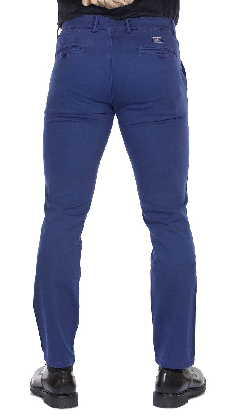 Havana & co Pantalone uomo tasche america in cotone blu carta da zucchero Pantaloni Uomo - Boutique Luisa Trendy