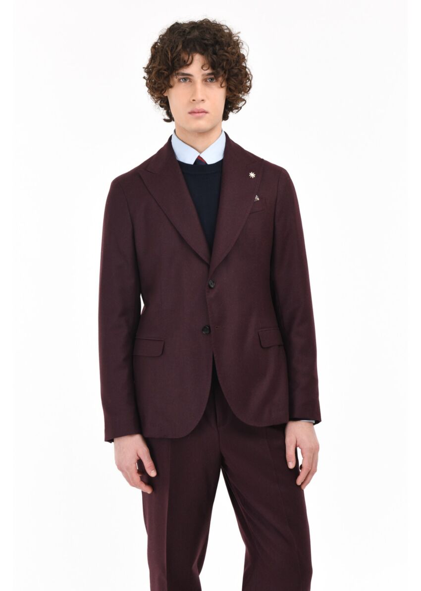 Manuel Ritz Abito bordeaux in lana stretch Abiti e giacche - Boutique Luisa Trendy