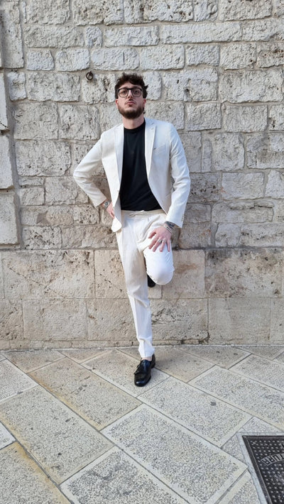 Manuel Ritz Abito seersucker in cotone - tencel stretch Abiti e giacche - Boutique Luisa Trendy