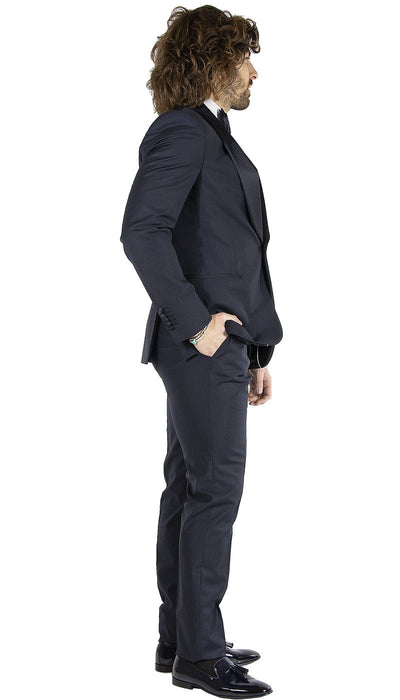 Manuel Ritz Abito Smoking blu collo sciallato. Abiti e giacche - Boutique Luisa Trendy