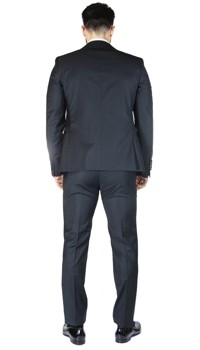 Manuel Ritz Abito Smoking con gilet nero revers a lance in raso. Abiti e giacche - Boutique Luisa Trendy