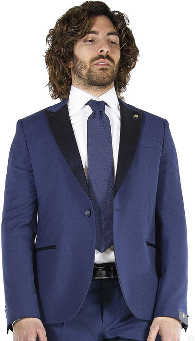 Manuel Ritz Abito Smoking da cerimonia blu revers a lance. Abiti e giacche - Boutique Luisa Trendy
