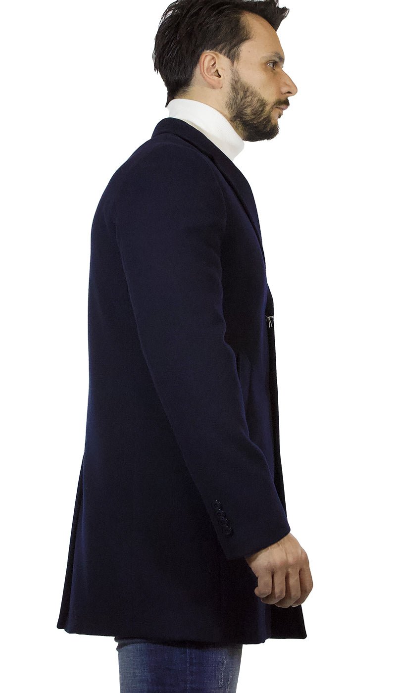 Manuel Ritz Cappotto uomo blu in lana Capispalla Uomo - Boutique Luisa Trendy