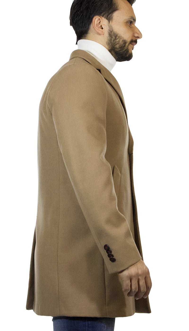 Manuel Ritz Cappotto uomo cammello in lana Capispalla Uomo - Boutique Luisa Trendy