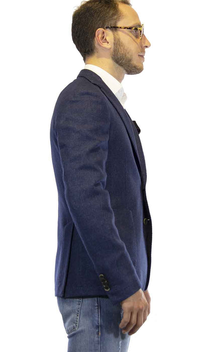 Manuel Ritz Giacca uomo in lana blu imputure amf Abiti e giacche - Boutique Luisa Trendy