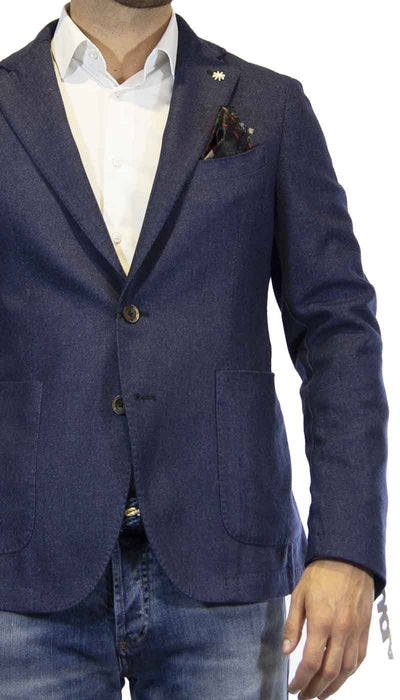 Manuel Ritz Giacca uomo in lana blu imputure amf Abiti e giacche - Boutique Luisa Trendy