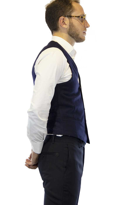 Manuel Ritz Gilet uomo blu in lana Camicia e gilet - Boutique Luisa Trendy