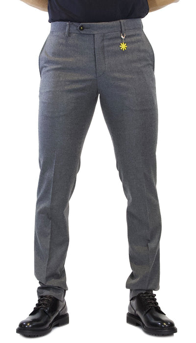 Manuel Ritz Pantalone uomo in lana grigio Pantaloni Uomo - Boutique Luisa Trendy