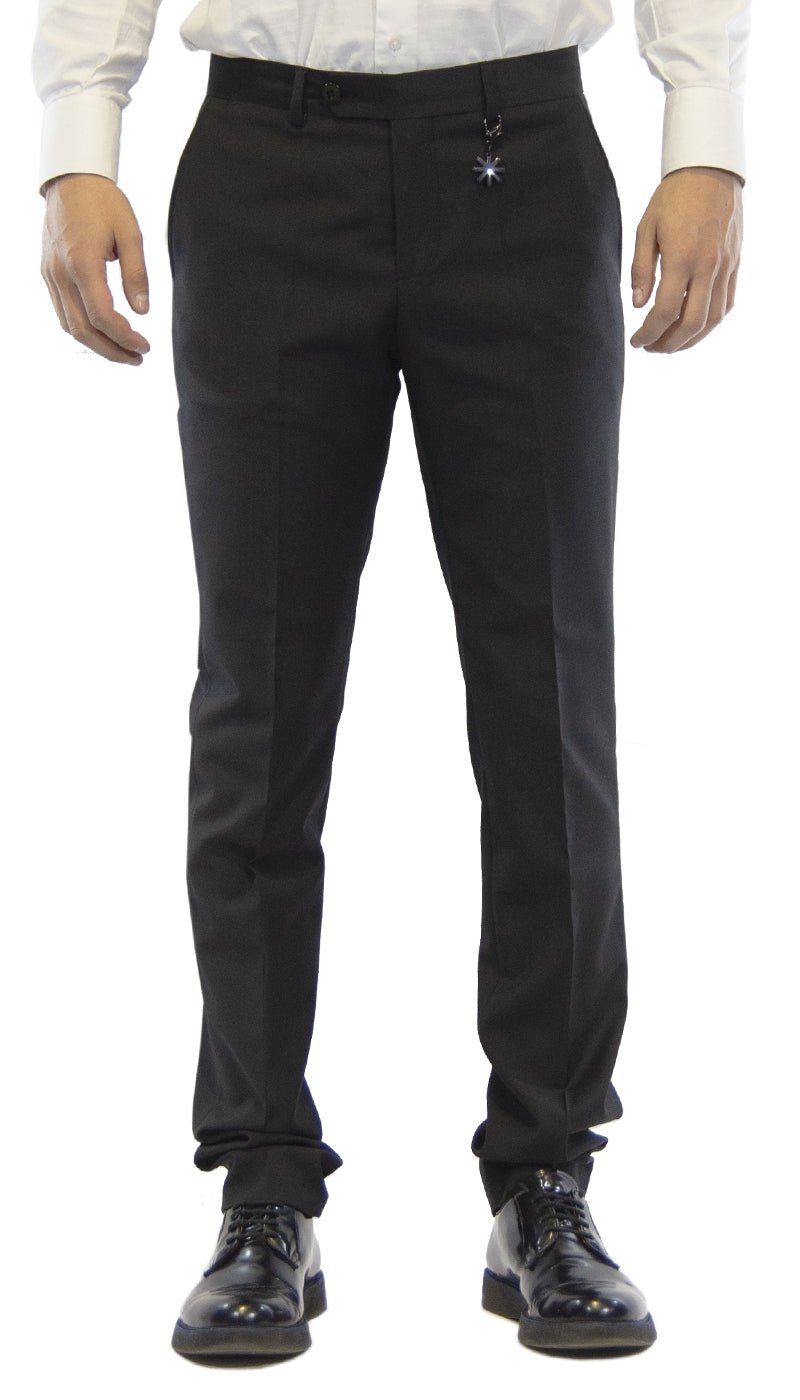 Manuel Ritz Pantalone uomo nero in lana Pantaloni Uomo - Boutique Luisa Trendy