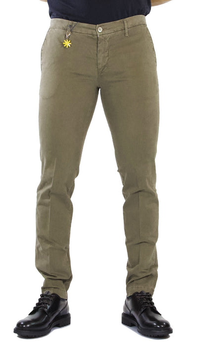 Manuel Ritz Pantalone uomo tasche america modello skinny fit in cotone fango Pantaloni Uomo - Boutique Luisa Trendy