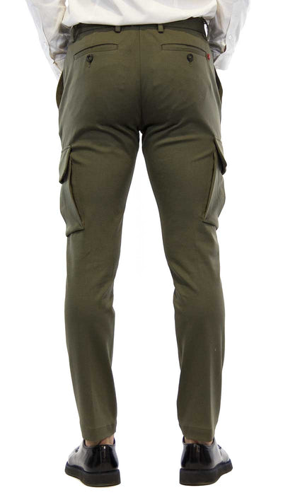 Manuel Ritz Pantalone uomo verde in punto milano con tasconi Pantaloni Uomo - Boutique Luisa Trendy