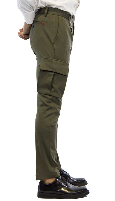 Manuel Ritz Pantalone uomo verde in punto milano con tasconi Pantaloni Uomo - Boutique Luisa Trendy