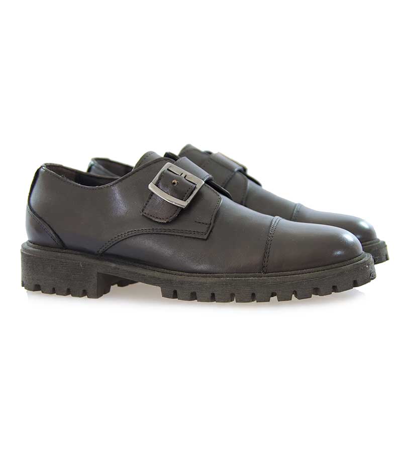 Manuel Ritz Scarpa uomo in pelle marrone con fibbia Scarpe - Boutique Luisa Trendy