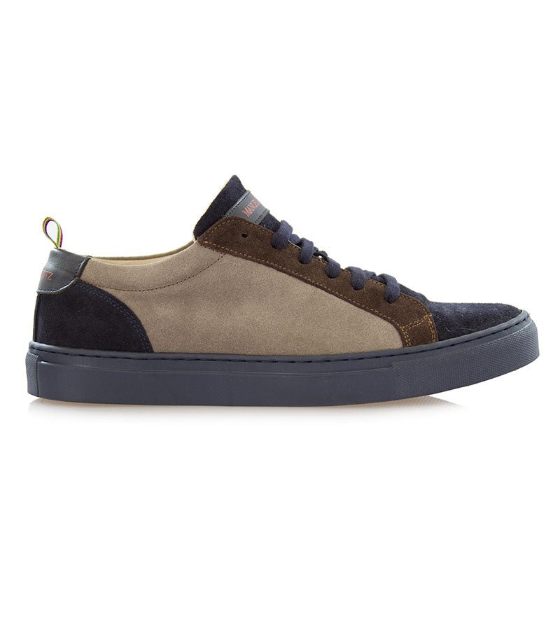 Manuel Ritz Sneakers uomo in camoscio bicolore blu e grigia Scarpe - Boutique Luisa Trendy
