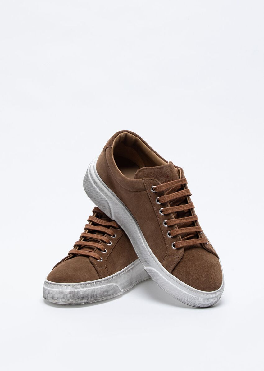 Manuel Ritz Sneakers uomo marroni in camoscio Scarpe Uomo - Boutique Luisa Trendy