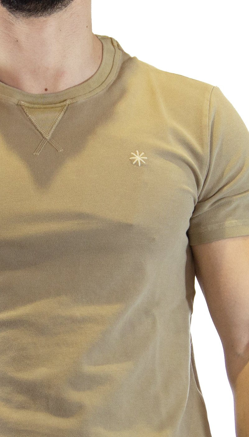 Manuel Ritz T-shirt beige in piquet tinto capo. 3032M561T_213304 T-shirt e Polo - Boutique Luisa Trendy