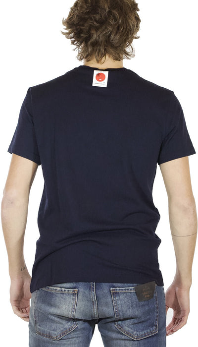 Manuel Ritz T-shirt uomo blu in cotone stampa karate T-shirt e Polo - Boutique Luisa Trendy