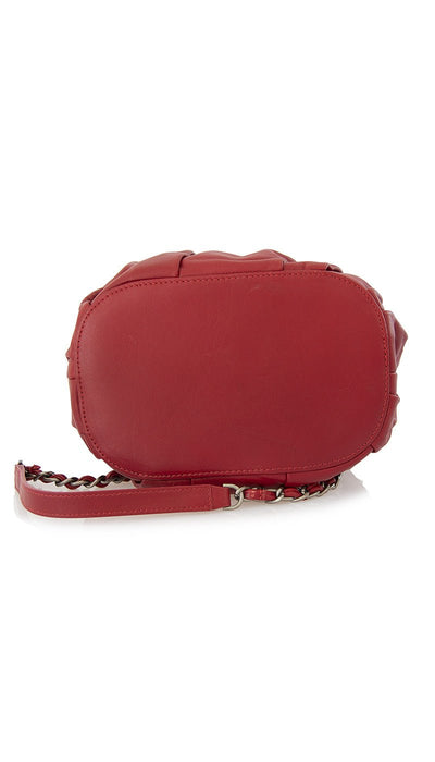 Mia Bag Borsa secchiello rosso in pelle plissè. Borse e portafogli - Boutique Luisa Trendy