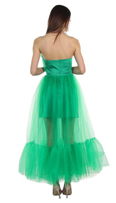 Miss You Abito lungo in tulle con balza Vestiti - Boutique Luisa Trendy