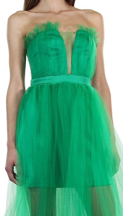 Miss You Abito lungo in tulle con balza Vestiti - Boutique Luisa Trendy