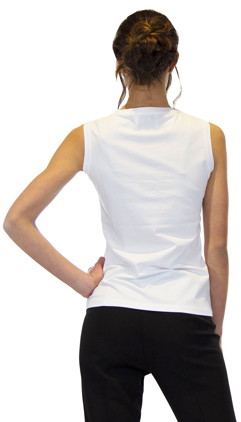 Nosecrets Milano Canotta bianca stampa cupido. 211ns133 T-Shirt e top - Boutique Luisa Trendy