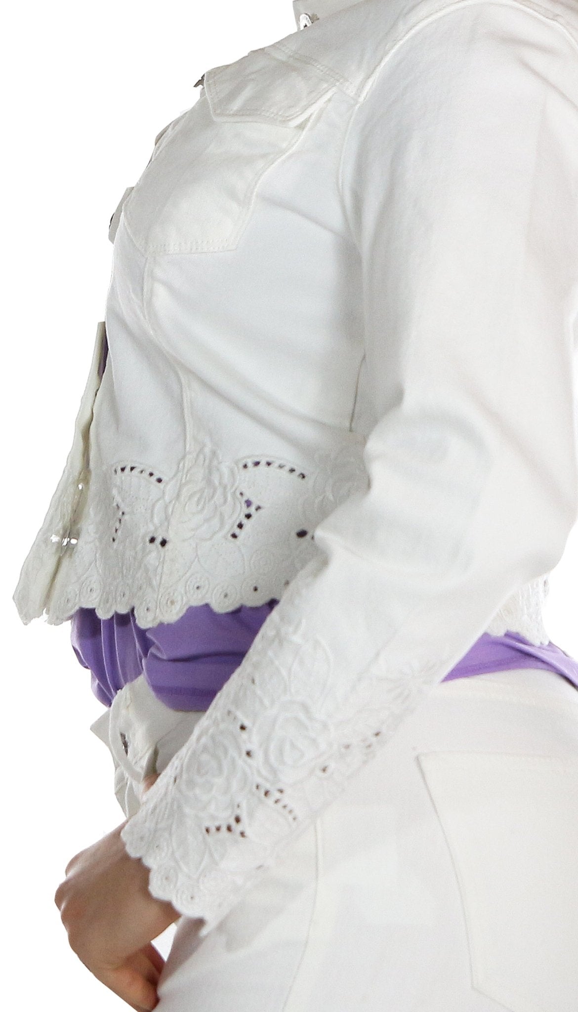 Nosecrets Milano Giubbino corto in twill di cotone con ricami. Capispalla Donna - Boutique Luisa Trendy