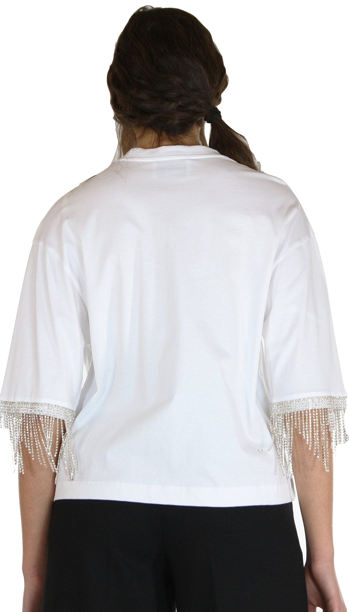 Nosecrets Milano T-shirt con manica diamanti. T-Shirt e top - Boutique Luisa Trendy