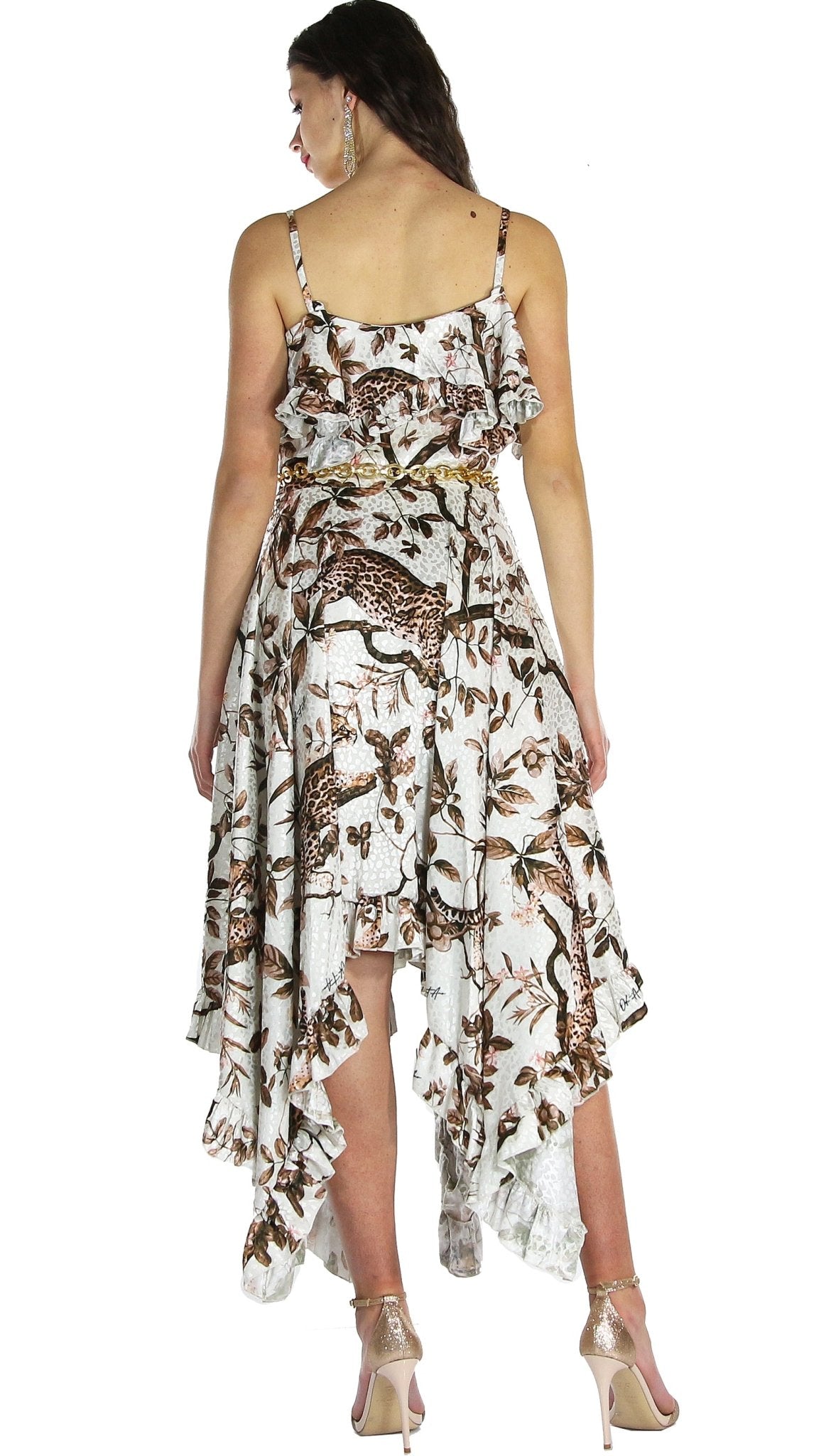 Odi Et Amo Abito asimmetrico jacquard con balze. Vestiti - Boutique Luisa Trendy