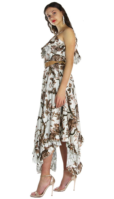 Odi Et Amo Abito asimmetrico jacquard con balze. Vestiti - Boutique Luisa Trendy