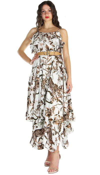 Odi Et Amo Abito asimmetrico jacquard con balze. Vestiti - Boutique Luisa Trendy