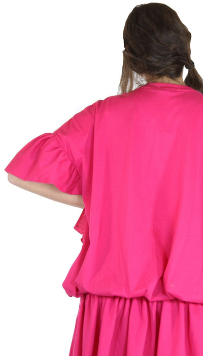 Odi Et Amo Abito corto con scritta logo e volant. Vestiti - Boutique Luisa Trendy