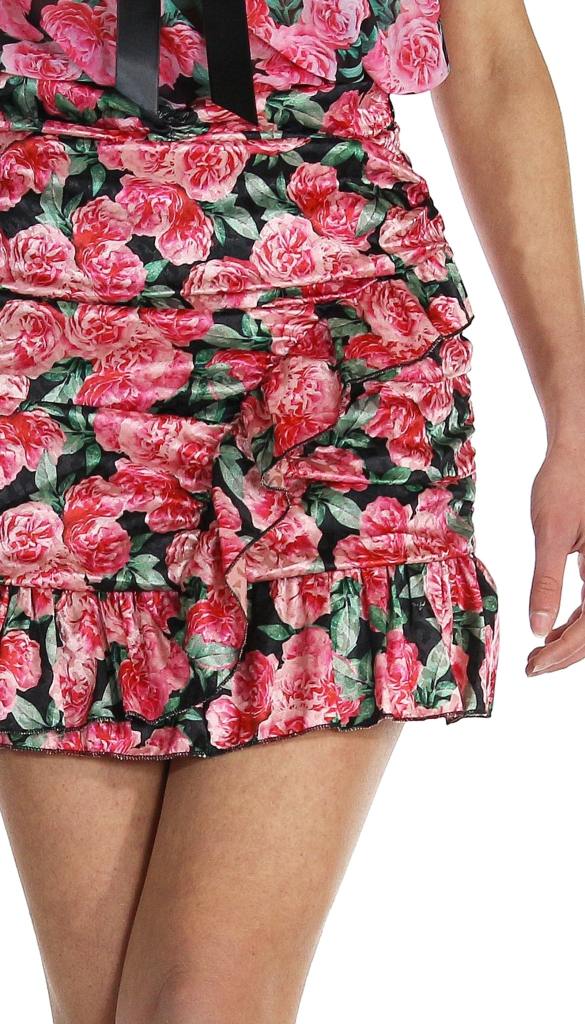Odi Et Amo Gonna corta a tubino fantasia rose rosa. Gonna - Boutique Luisa Trendy