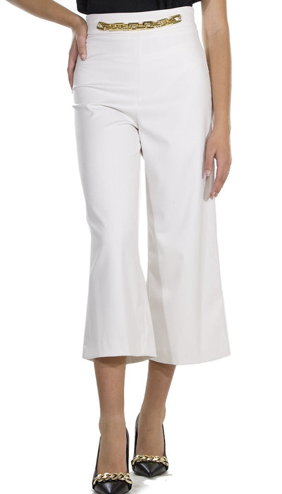 ODI ET AMO Pantalone corto a palazzo con catena. A219U1 Pantalone Donna - Boutique Luisa Trendy