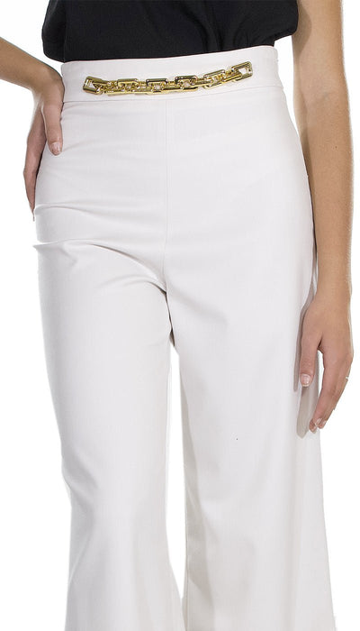 ODI ET AMO Pantalone corto a palazzo con catena. A219U1 Pantalone Donna - Boutique Luisa Trendy