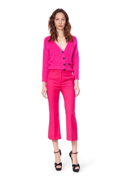 Odi Et Amo Pantalone flaire cropped in tessuto stretch Pantalone Donna - Boutique Luisa Trendy